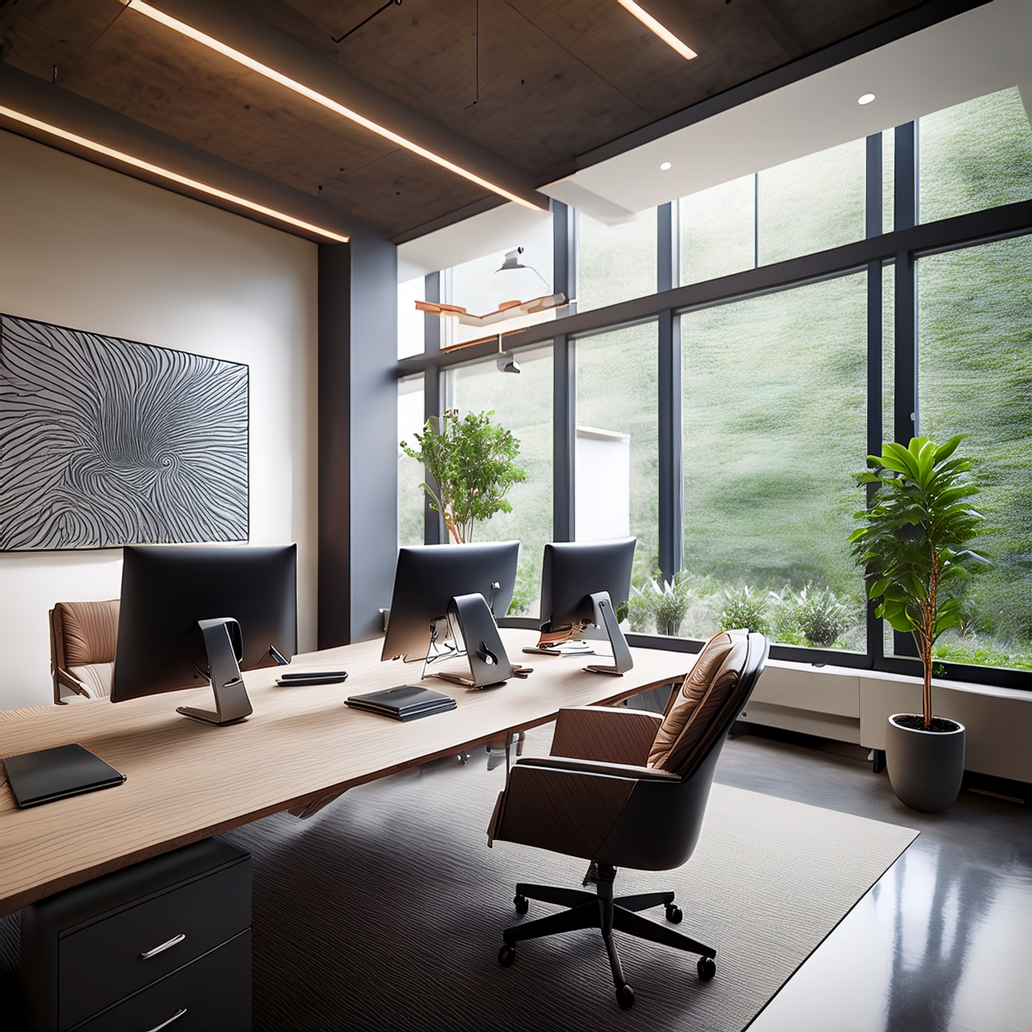 Modernes Büro mit freundlichen Steuerberatern im Gespräch mit Kunden